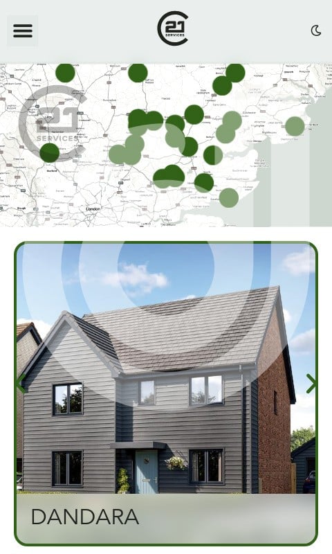 Screenshot of https://c21services.co.uk