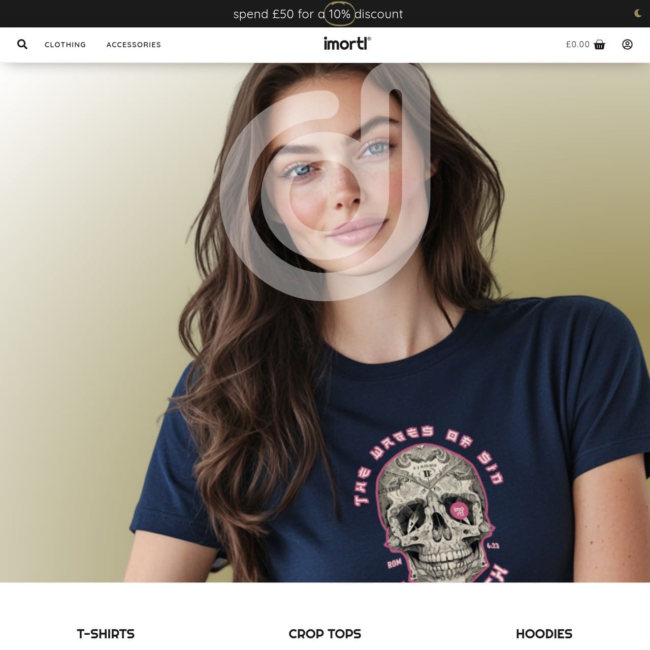 Screenshot of https://imortl.co.uk/