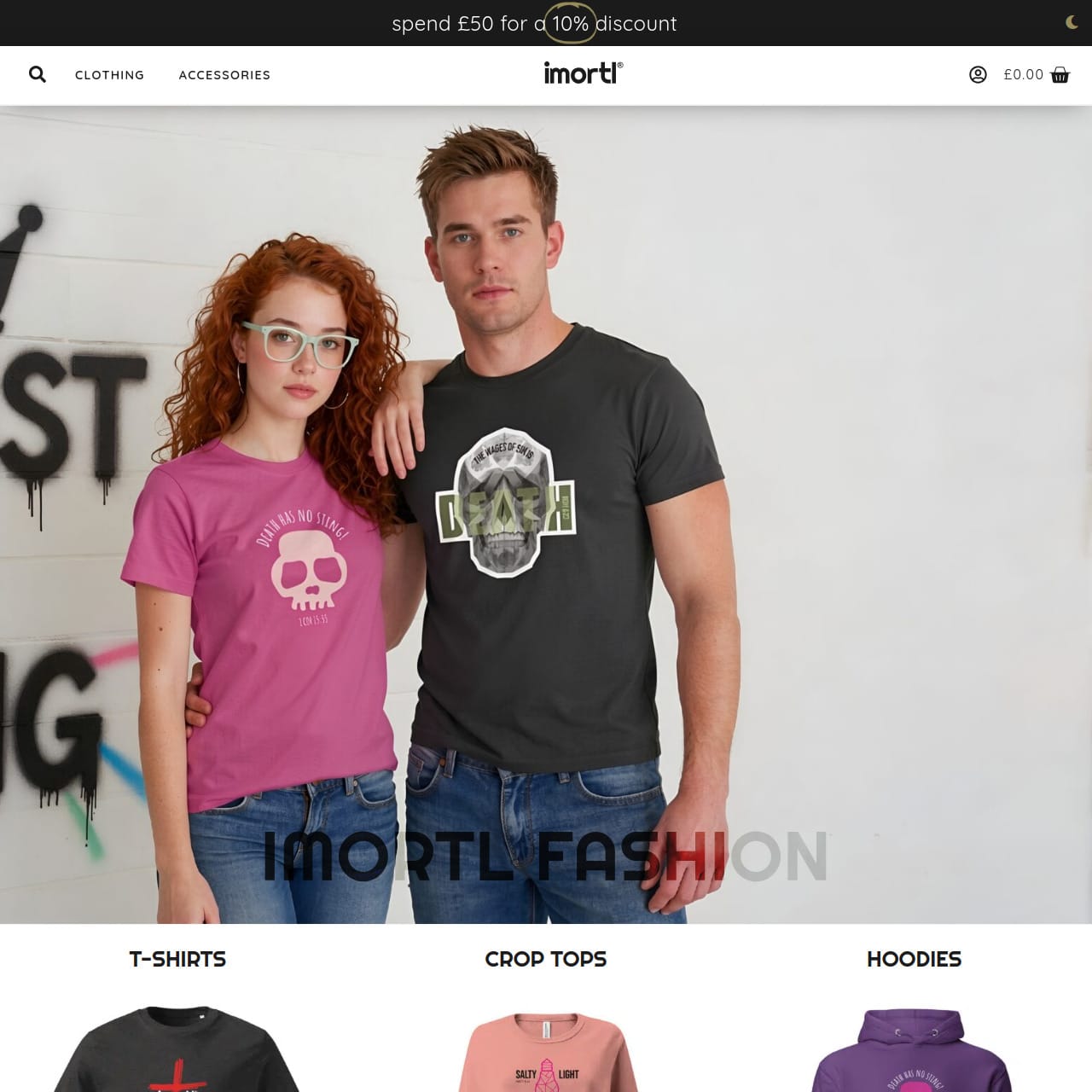 Screenshot of https://imortl.co.uk/