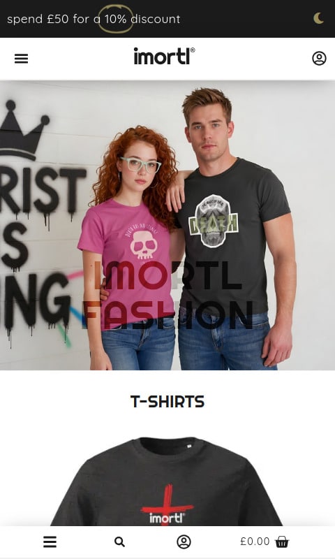 Screenshot of https://imortl.co.uk/