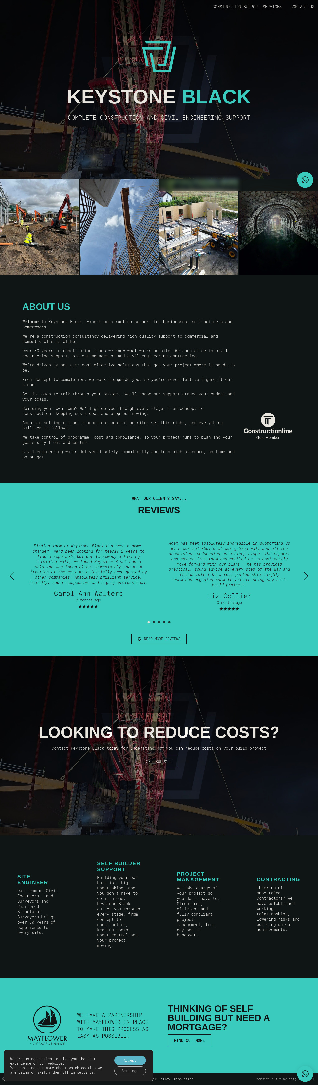 Screenshot of https://keystoneblack.com