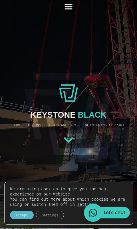 Screenshot of https://keystoneblack.com