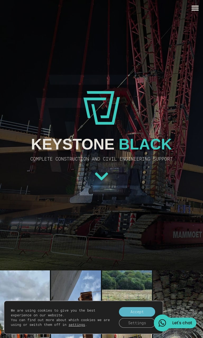 Screenshot of https://keystoneblack.com