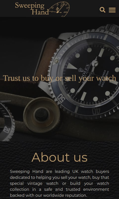 Screenshot of https://sweepinghand.co.uk/