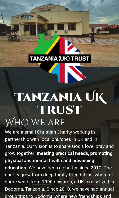 Screenshot of https://tanzaniauk.org.uk/