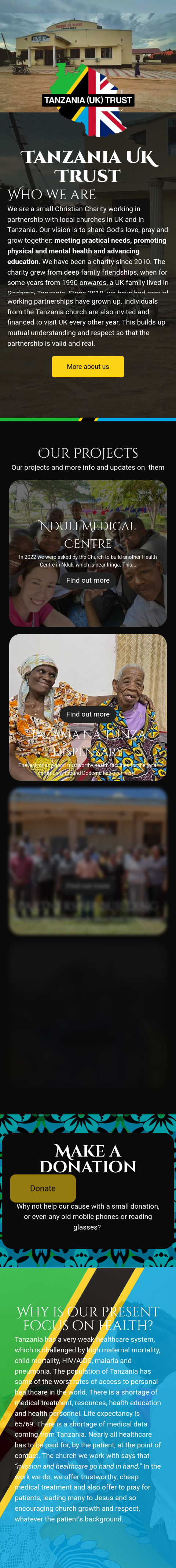 Screenshot of https://tanzaniauk.org.uk/