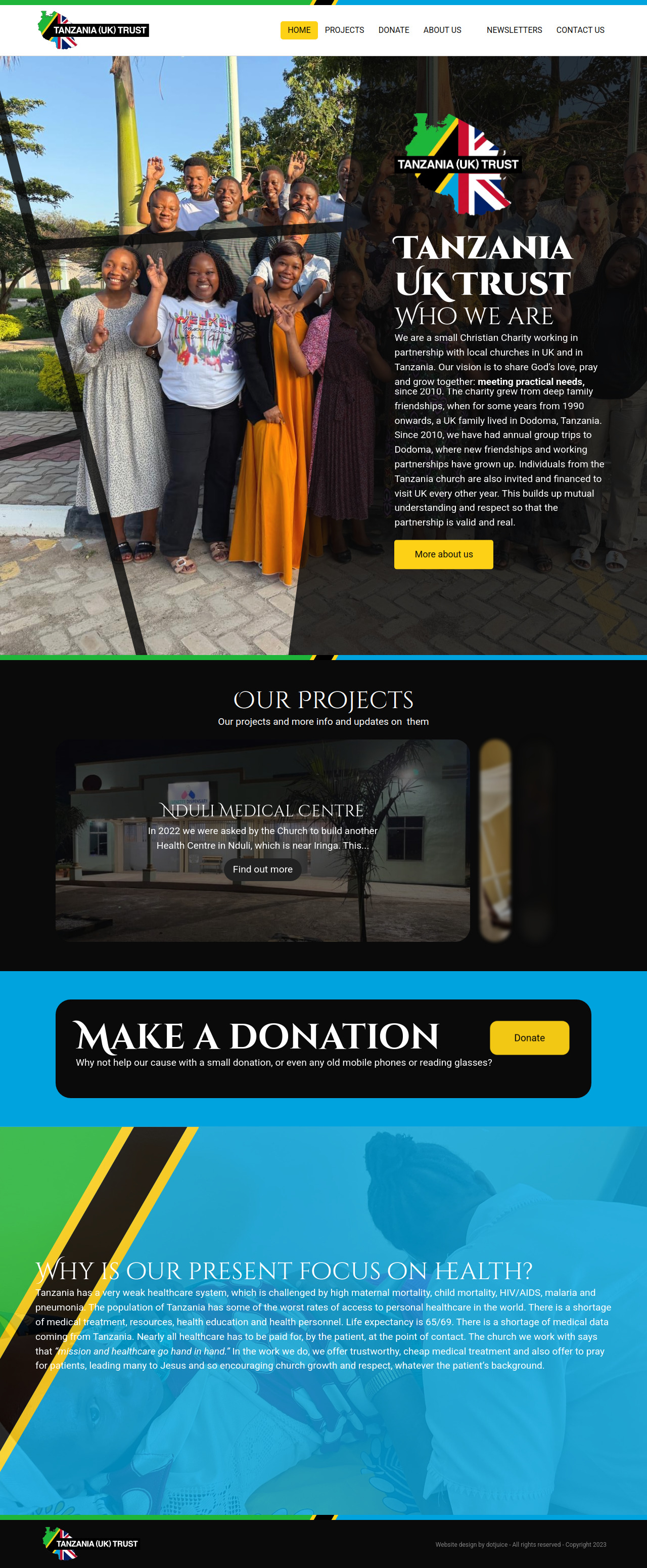Screenshot of https://tanzaniauk.org.uk/