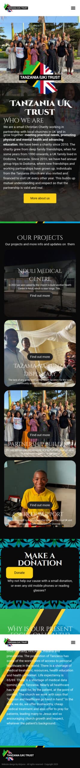 Screenshot of https://tanzaniauk.org.uk/